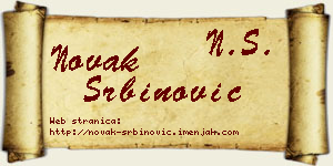 Novak Srbinović vizit kartica
